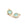 Beads wholesaler Link-Brass with glass Milky turquoise, gold plated ,8mm (1)