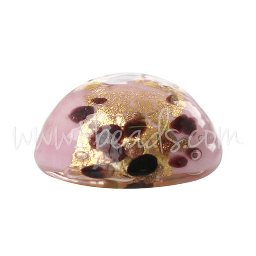 Murano cabochon pink leopard 20mm (1)