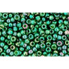 cc322 - Toho beads 11/0 gold lustered emerald (10g)