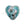 Beads Retail sales Murano bead heart blue and silver 10mm (1)