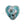 Beads wholesaler Murano bead heart blue and silver 10mm (1)