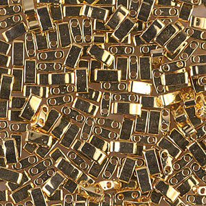 Buy cc191 -Miyuki HALF tila beads 24k Gold Plated 2.5mm (15 beads)