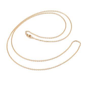 Stainless Steel Cross Chain Necklace, with Clasp, Golden 75cm 1.8mm (1)