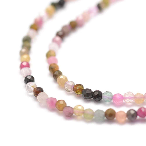Natural Tourmaline faceted Beads Strand, 2mmx0,5-Grade A-178pcs/strand