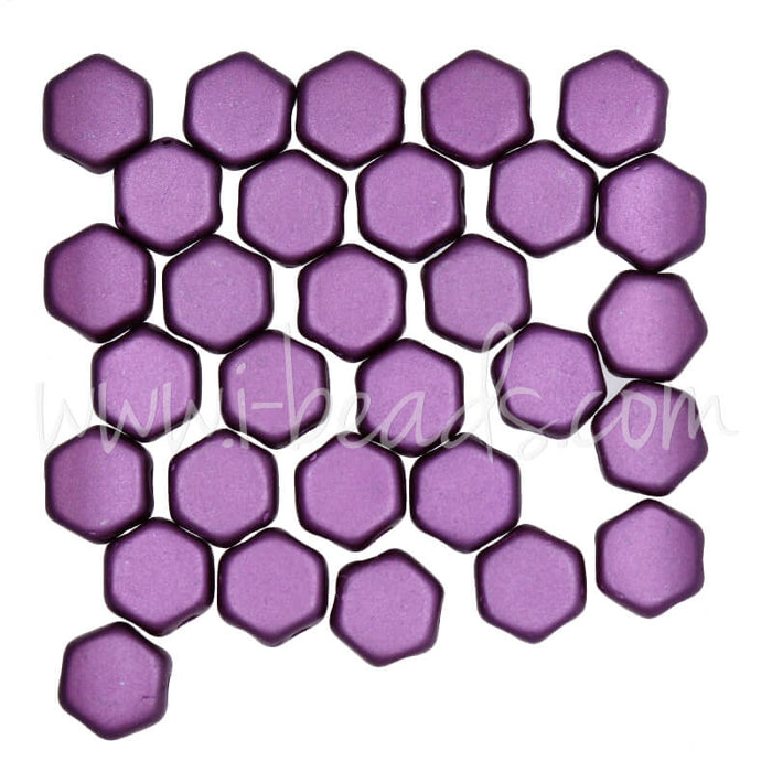 Honeycomb beads 6mm pastel bordeaux (30)