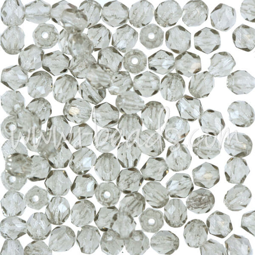 Buy Czech fire-polished beads black diamond 4mm (100)