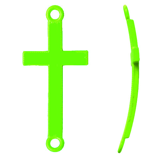 Buy Cross link colored coating neon green 17x37mm (1)