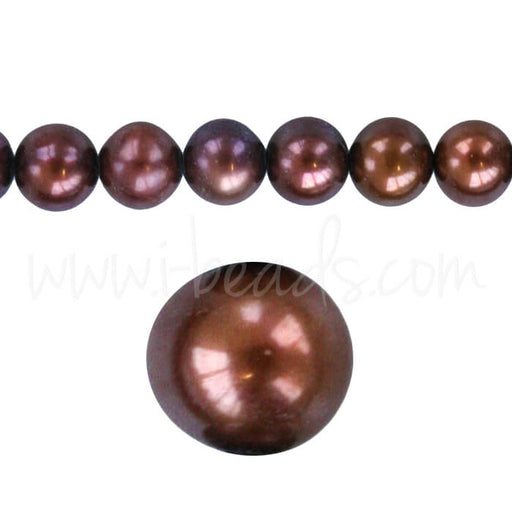 Buy Freshwater pearls potato round metallic copper mix 5.5mm (1)