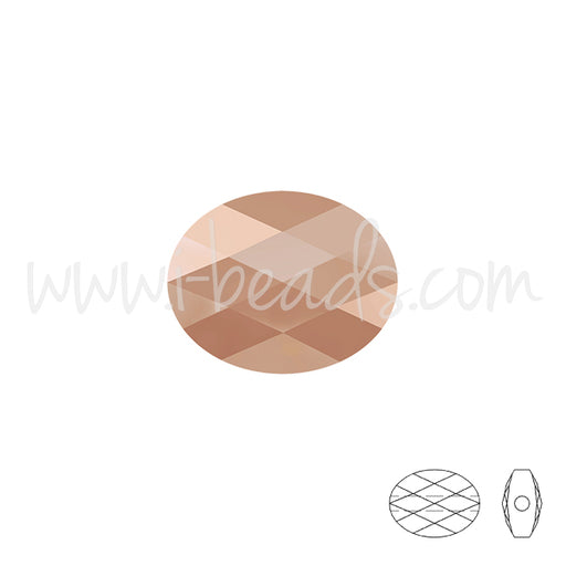 5051 Swarovski mini oval bead crystal rose gold 8x6mm (2)