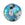Beads wholesaler Murano bead round blue and silver 12mm (1)