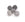 Beads Retail sales Polygon, Faceted,Natural Quartz Beads grey, 10x9mm, Hole: 1mm (3 units)