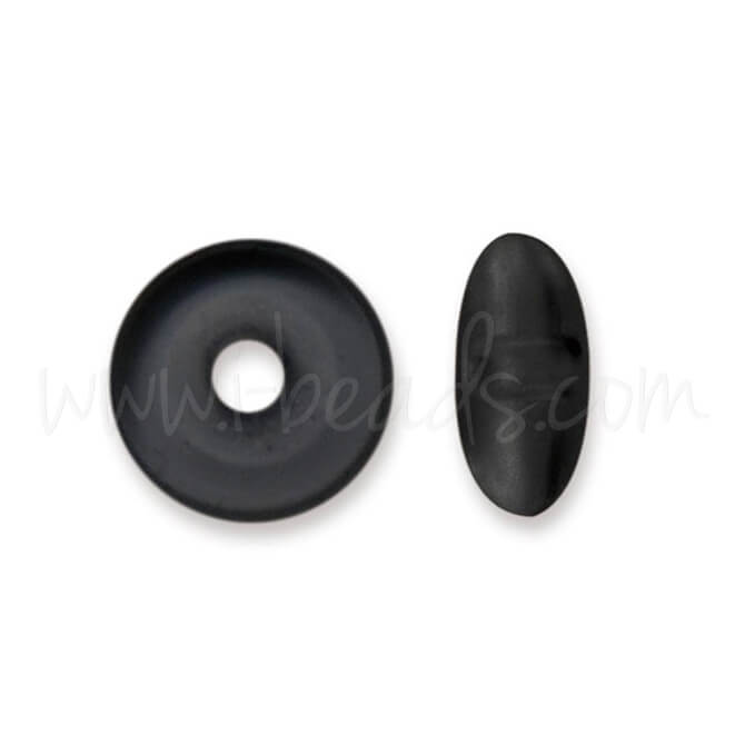 50 Beads bumper oval black 2mm (1)