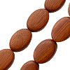 Buy Bayong wood flat oval shape beads strand 10x18x26mm (1)