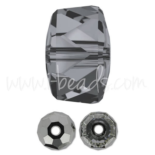 Buy Swarovski 5045 rondelle bead crystal silver night 8mm (2)