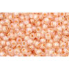 cc794 - Toho beads 11/0 rainbow crystal/ apricot lined (10g)