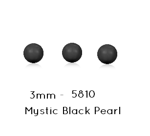 Buy 5810 Swarovski Mystic Black pearl 3mm x0.5mm (40)