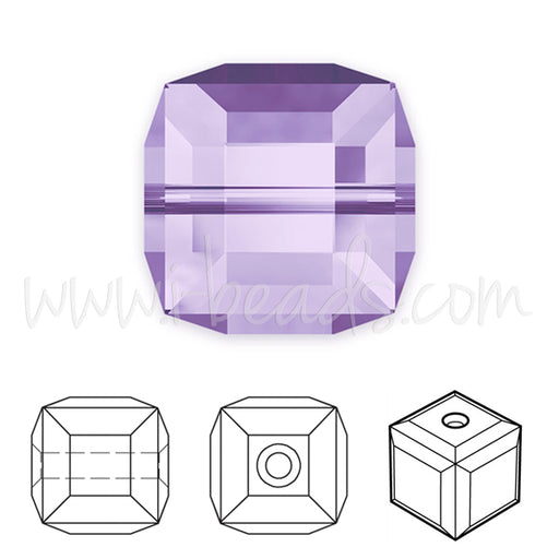 5601 Swarovski cube beads tanzanite 4mm (6)