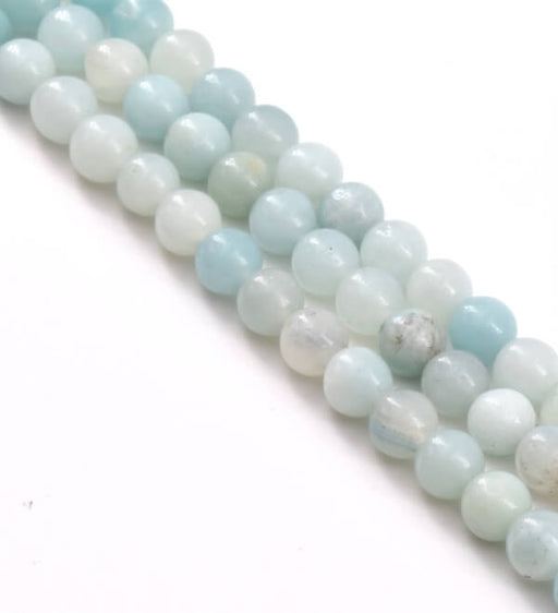 Natural Amazonite Bead Strand round beads 6mm -38 cm - appx 62 beads (1 strand)