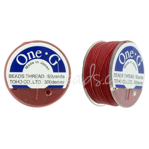 Buy Toho One-G bead thread Red 50 yards/45m (1)