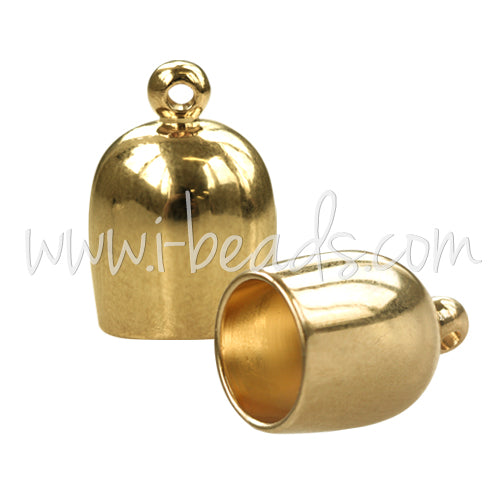 Bullet End Cap Gold Plated 8mm (1)