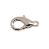 Lobster claw clasp metal shiny silver finish 13mm (2)
