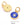 Beads wholesaler Charm, pendant gold plated 18K quality - Zircon strass-BLUE enamel 8mm (1)