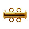 Buy Slide in clasp 2 strands metal gold plated 16.5mm (1)