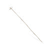 Headpins metal color silver plated with ball and flower 50mm (6)