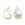 Beads wholesaler Charm pendant White howlite and golden brass, 19x13mm (1)