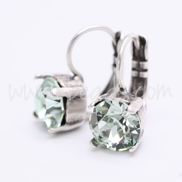 Earring setting for Swarovski 1088 SS39 antique silver plated (2)