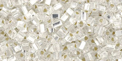 Buy cc21 - Toho triangle beads 2.2mm silver lined crystal (10g)