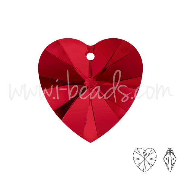 swarovski heart pendant siam 10mm (2)