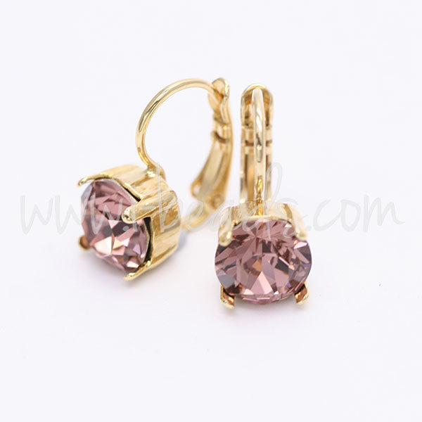 Earring setting for Swarovski 1088 SS39 gold plated (2)