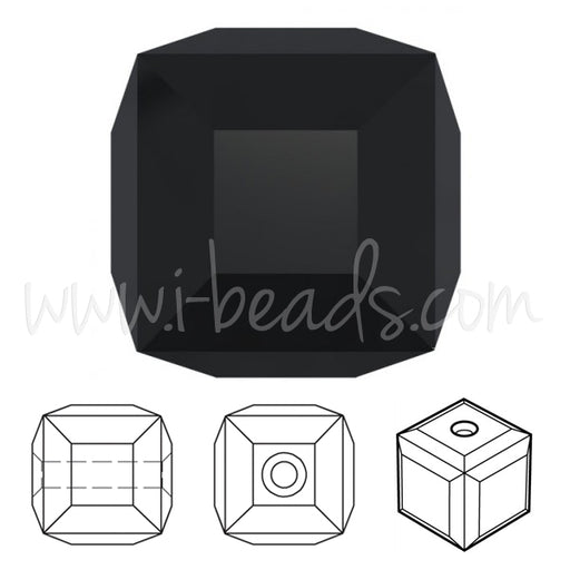 5601 Swarovski cube beads jet 8mm (2)