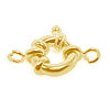 Spring ring nautical clasp metal gold plated 10mm (1)