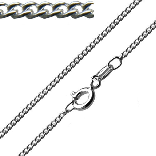 sterling silver curb chain necklace 55cm (1)