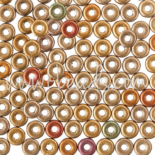 Buy O beads 1x3.8mm bronze rainbow (5g)