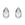 Beads wholesaler Swarovski 3230 Drop SewOn Crystal AB Foiled 12x7mm (4)