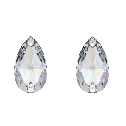 Swarovski 3230 Drop SewOn Crystal AB Foiled 12x7mm (4)