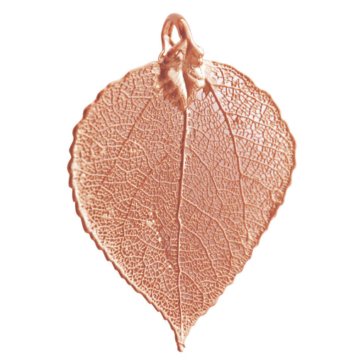 Buy Real aspen leaf pendant rose gold 24K 50mm (1)