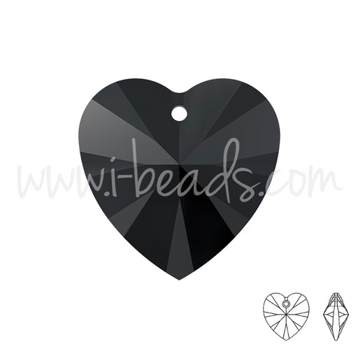 Buy swarovski heart pendant jet 10mm (2)