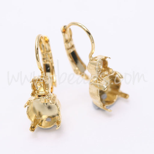 Buy Earring setting for Swarovski 1088 SS39 and 4mm-pp31-SS19 gold plated (2)