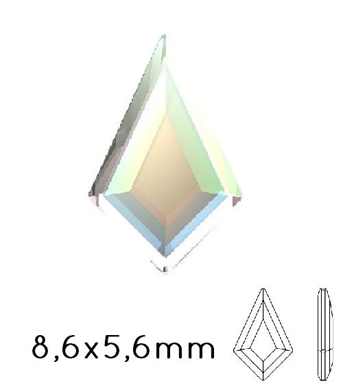 Buy 2771 Swarovski flat back KITE rhinestones crystal AB 8.6x5.6mm (5)