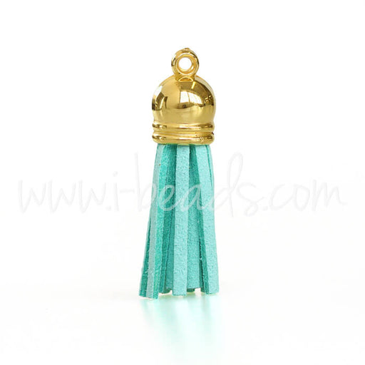 Suede tassel turquoise 36mm (1)