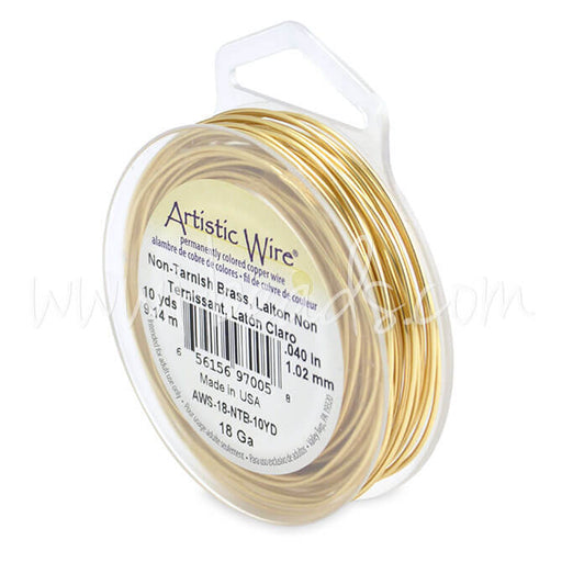 Buy Artistic wire 18 gauge non tarnished brass, 9.1m (1)