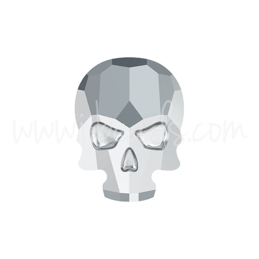 Buy Swarovski 2856 skull flat back crystal light chrome 10x7.5mm (1)