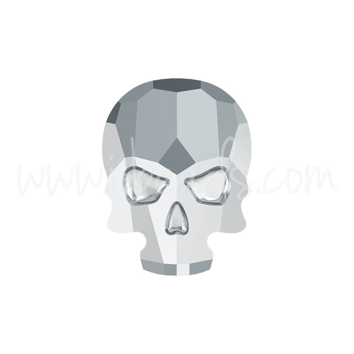 Swarovski 2856 skull flat back crystal light chrome 10x7.5mm (1)