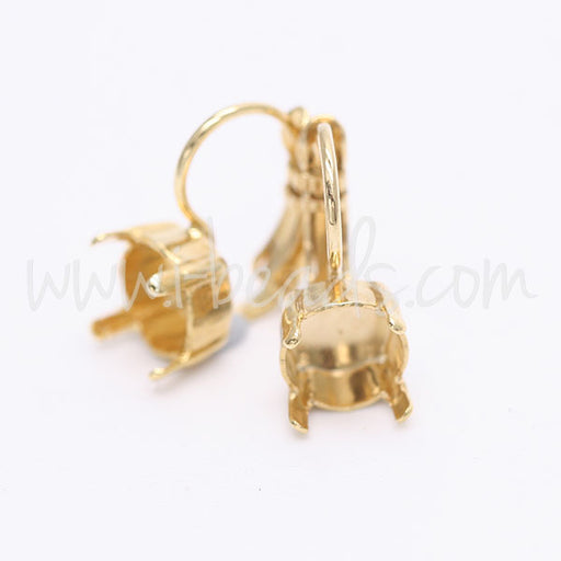 Earring setting for Swarovski 1088 SS39 gold plated (2)