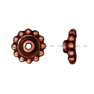 Bead aligner metal antique copper plated 8mm (2)