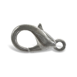 Buy Lobster claw clasp metal antique silver plated 12mm (5)